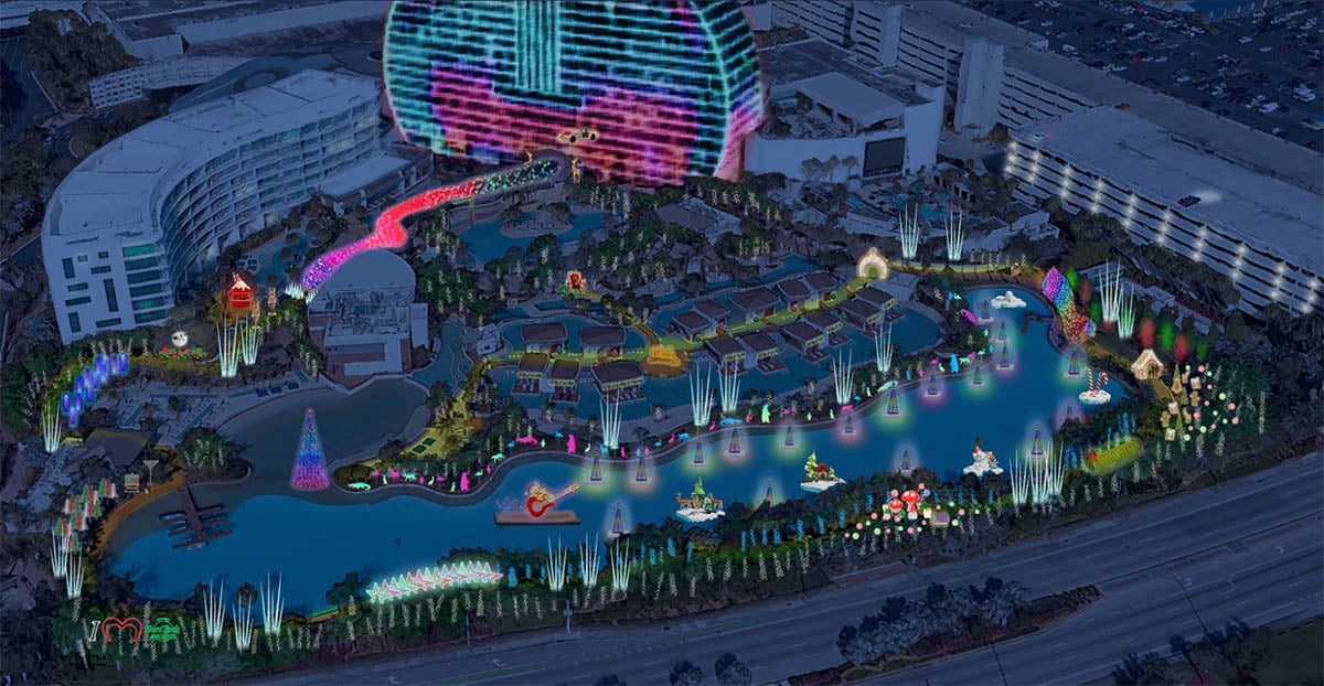 Hard Rock The Holidays map at Seminole Hard Rock Hotel & Casino Hollywood