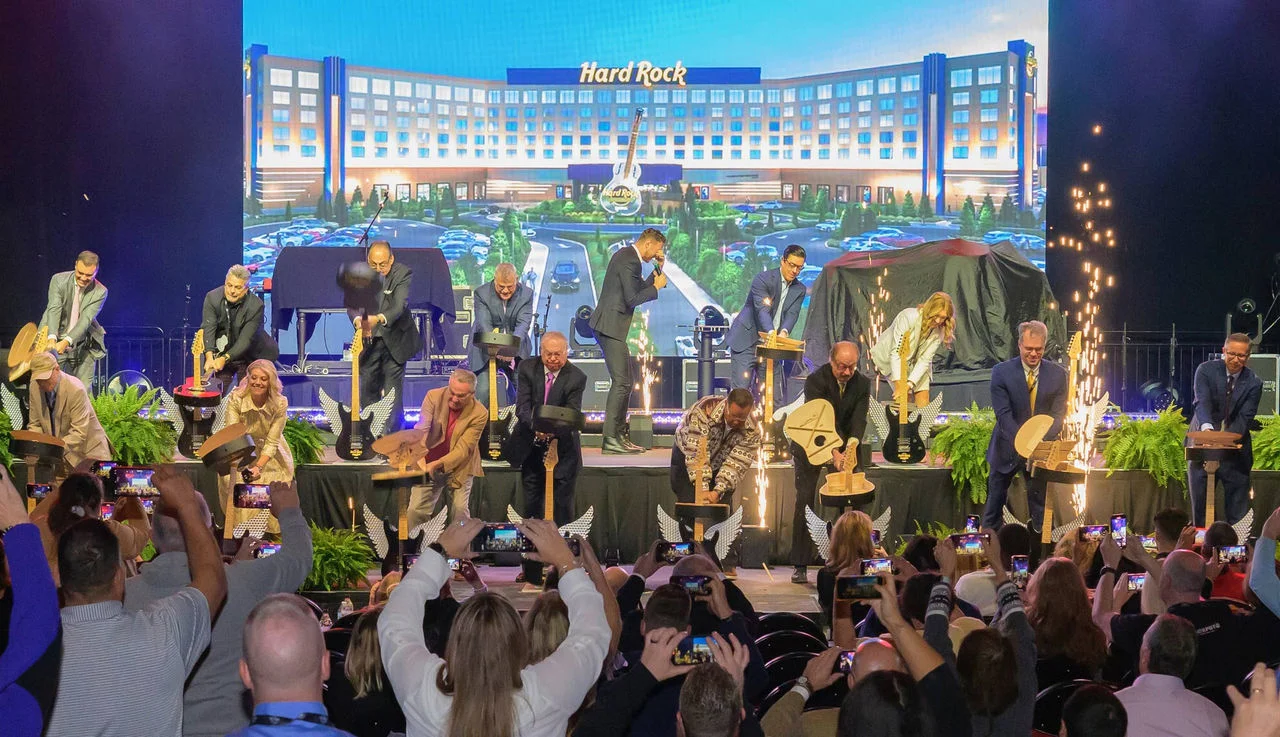 Guitar Smash ceromony at Hard Rock Hotel & Casino Bristol Grand Opening event